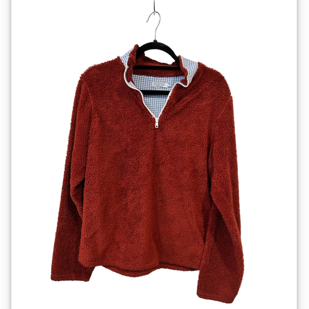 Teddy near Fraternity collection size small 1/4 pullover With gingham color